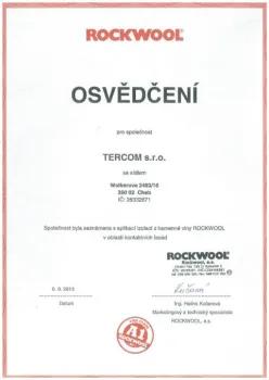 Osvědčení Rockwool